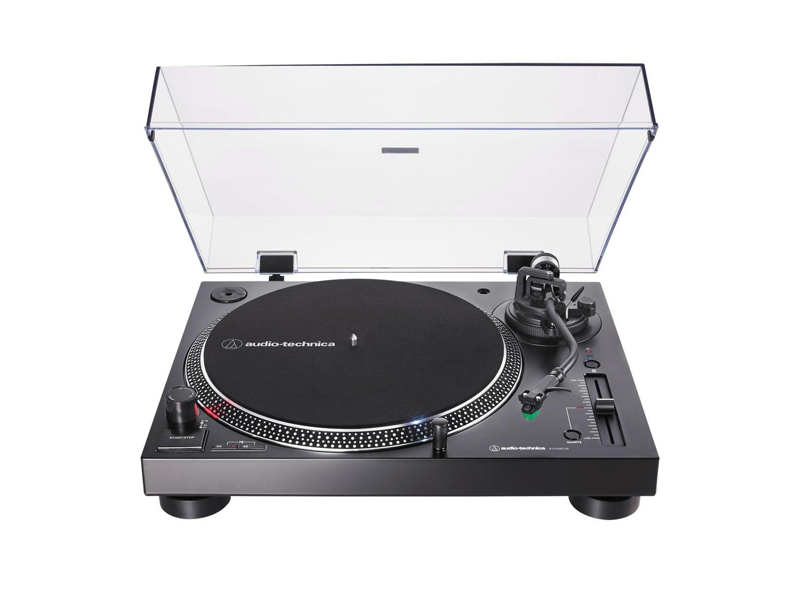 Audio-Technica AT-LP120XBT-USB platespiller i svart med Bluetooth og USB-utgang