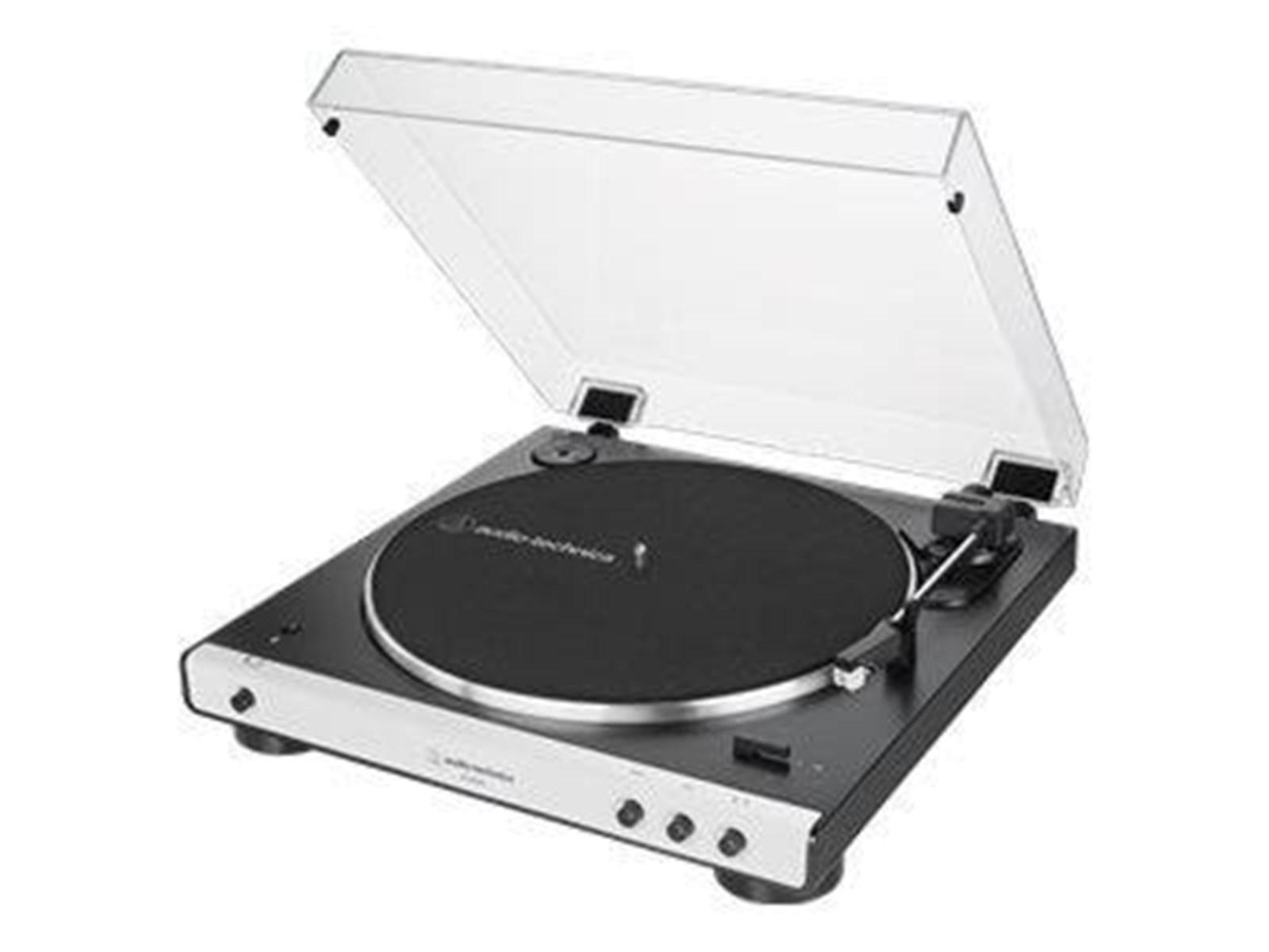 Audio-Technica AT-LP60XBT platespiller i hvit utførelse med Bluetooth