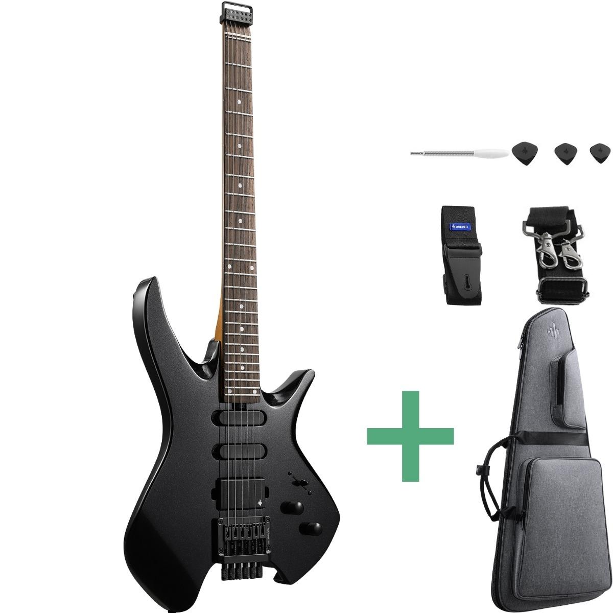 Donner NHL-500 headless el-gitar uten hodeplate i kompakt format