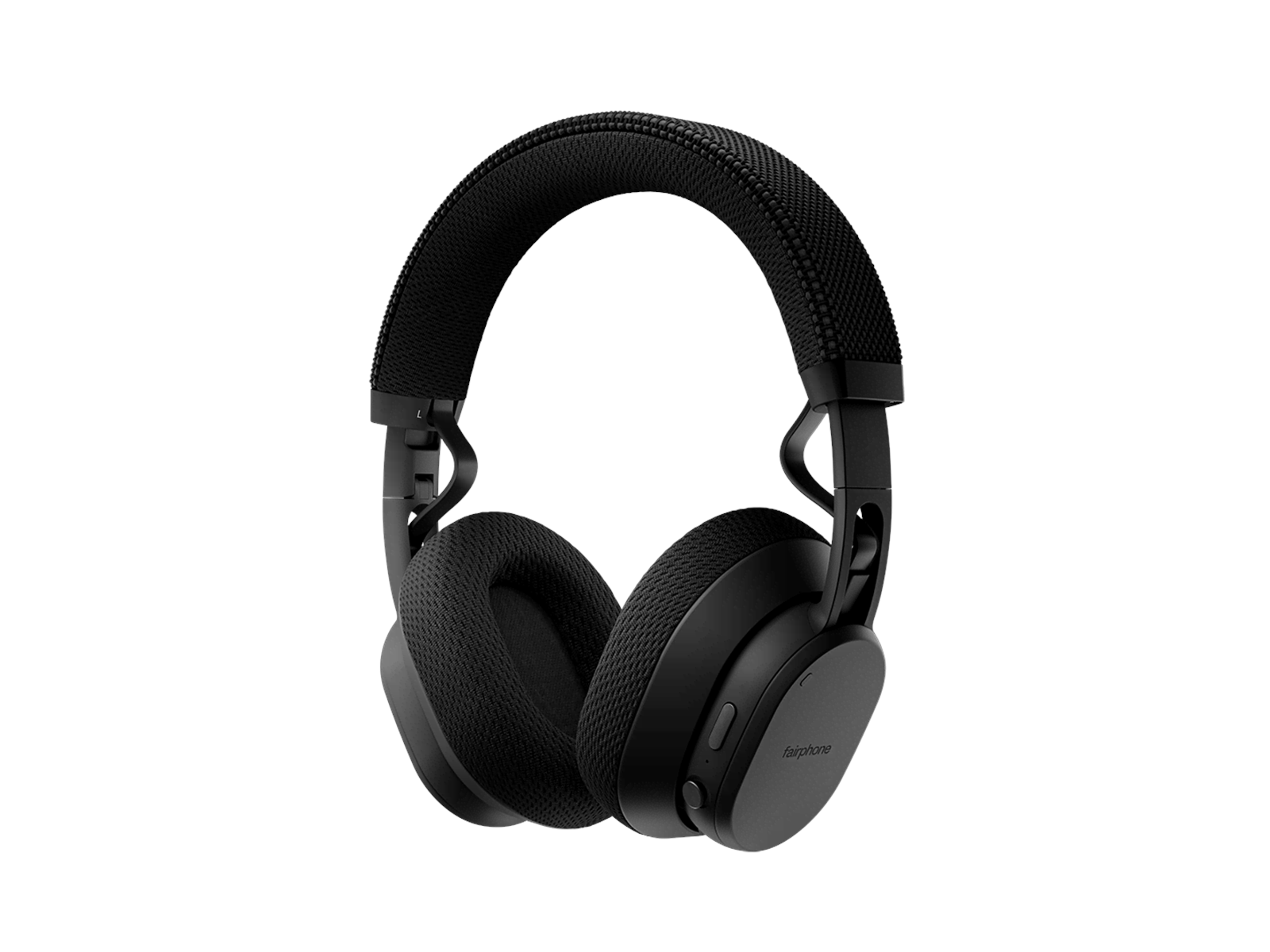 Fairphone Fairbuds XL svarte over-ear hodetelefoner med modulært, reparerbart design