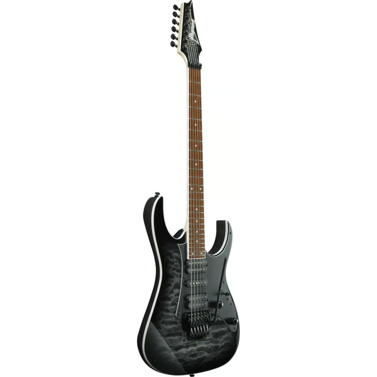 Ibanez RG450QMB el-gitar i transparent gray burst med quiltet lønnetopp