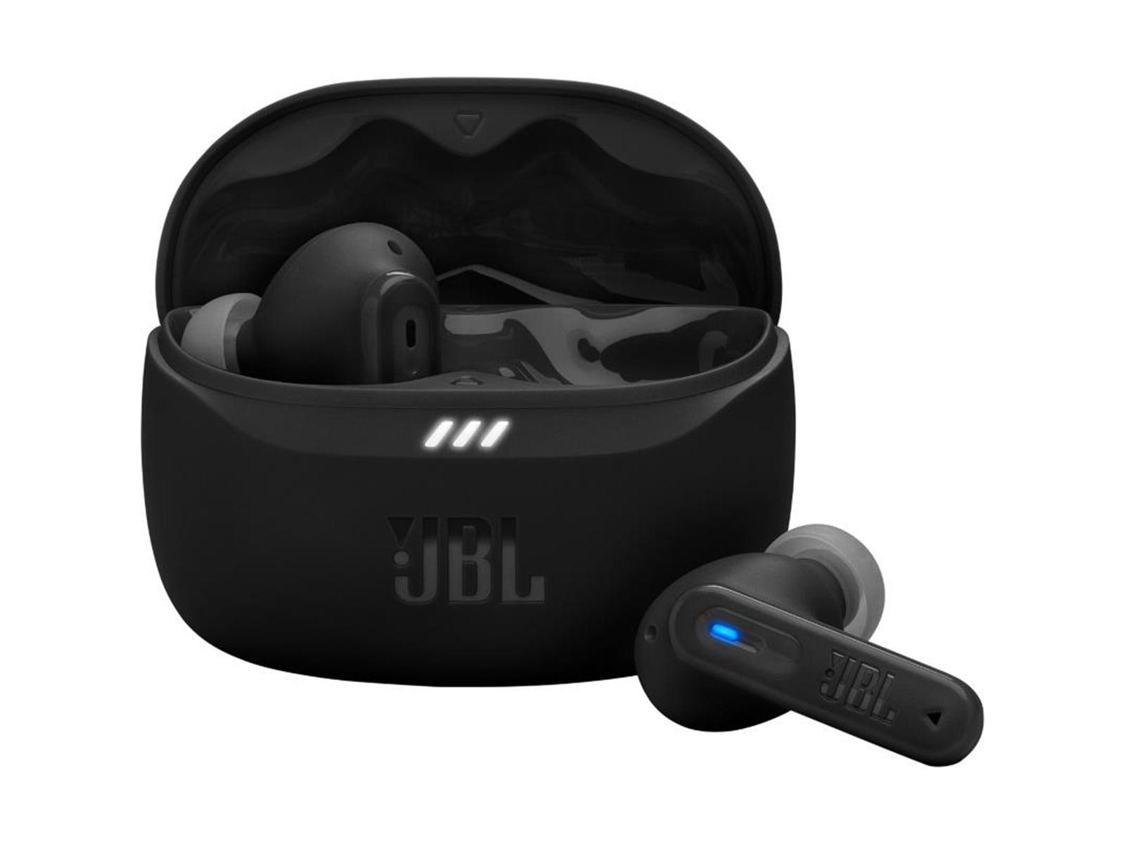 JBL Tune Beam 2 svarte trådløse ørepropper med stilkdesign og ladeetui