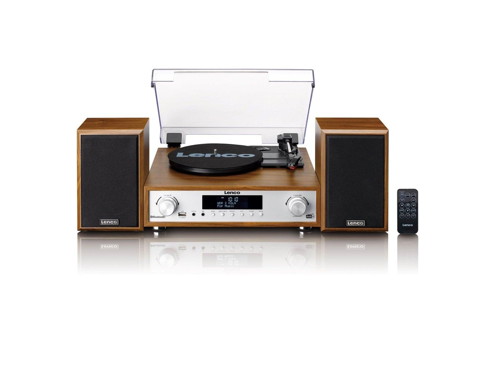 Lenco MC-160WD stereoanlegg i tre med platespiller, DAB+ og Bluetooth