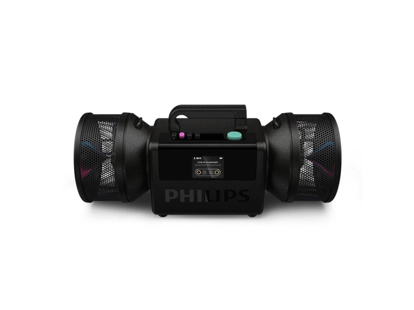 Philips TAMS80 The Tube Boombox bærbar høyttaler i svart