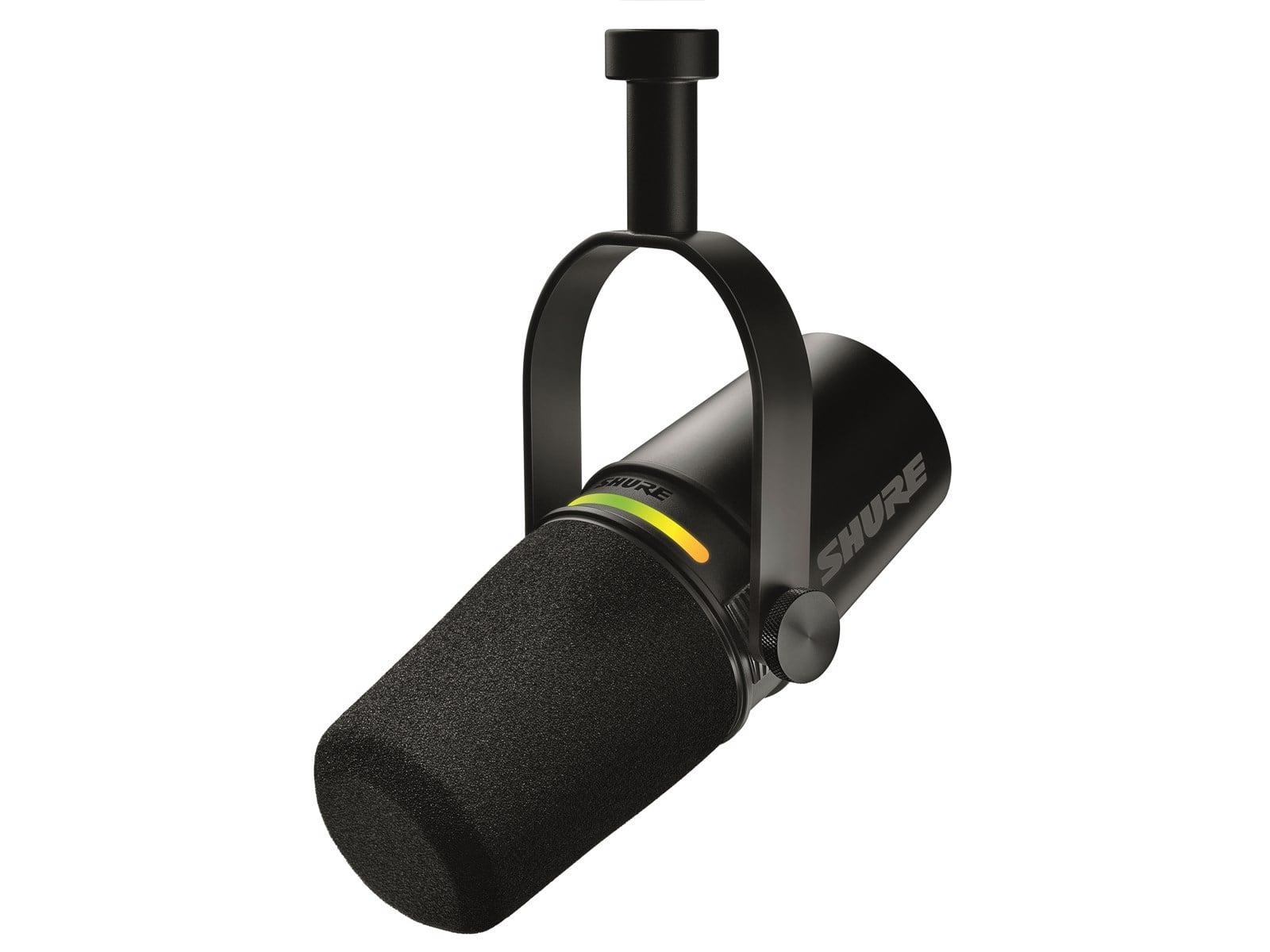 Shure MOTIV MV7+ hybridmikrofon med USB-C og XLR i svart