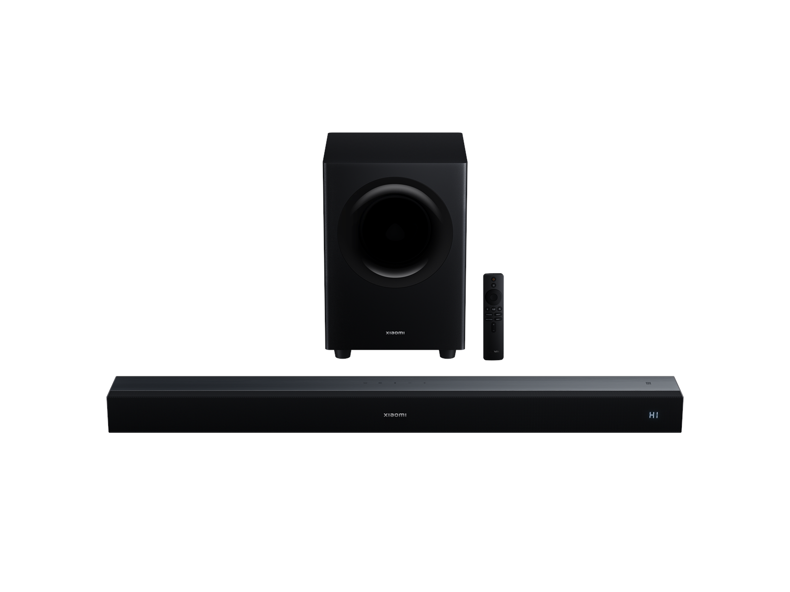 Xiaomi Soundbar Pro 2.1 i svart med subwoofer