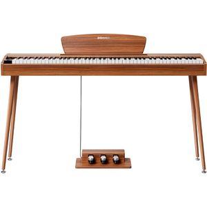 Donner DHP-100 Pro el-piano med trefinish, stativ og trepedal