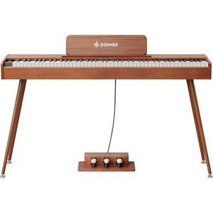 Donner DHP-200 Pro el-piano med klassisk kabinett i wood-finish