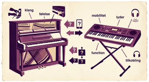 Keyboard eller piano? Slik velger du riktig | Ephemera