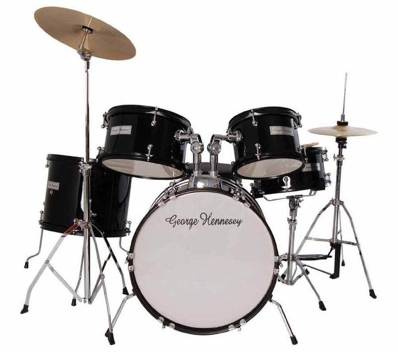 George Hennesey JBJ1049A komplett barnetrommesett med fem trommer, cymbal og hi-hat