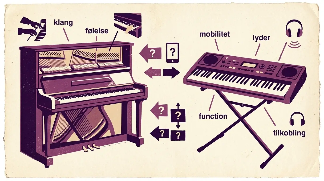 Keyboard eller piano? Slik velger du riktig | Ephemera