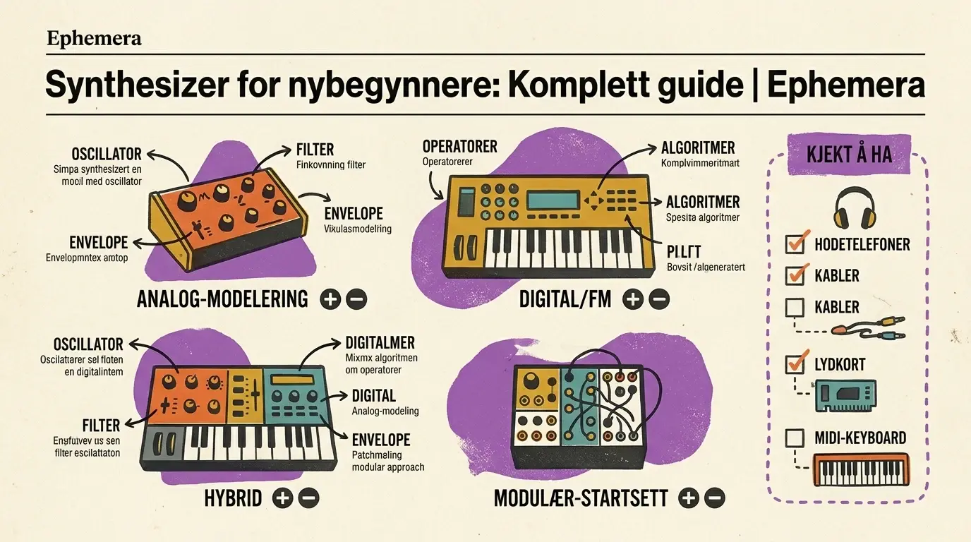 Synthesizer for nybegynnere: Komplett guide | Ephemera
