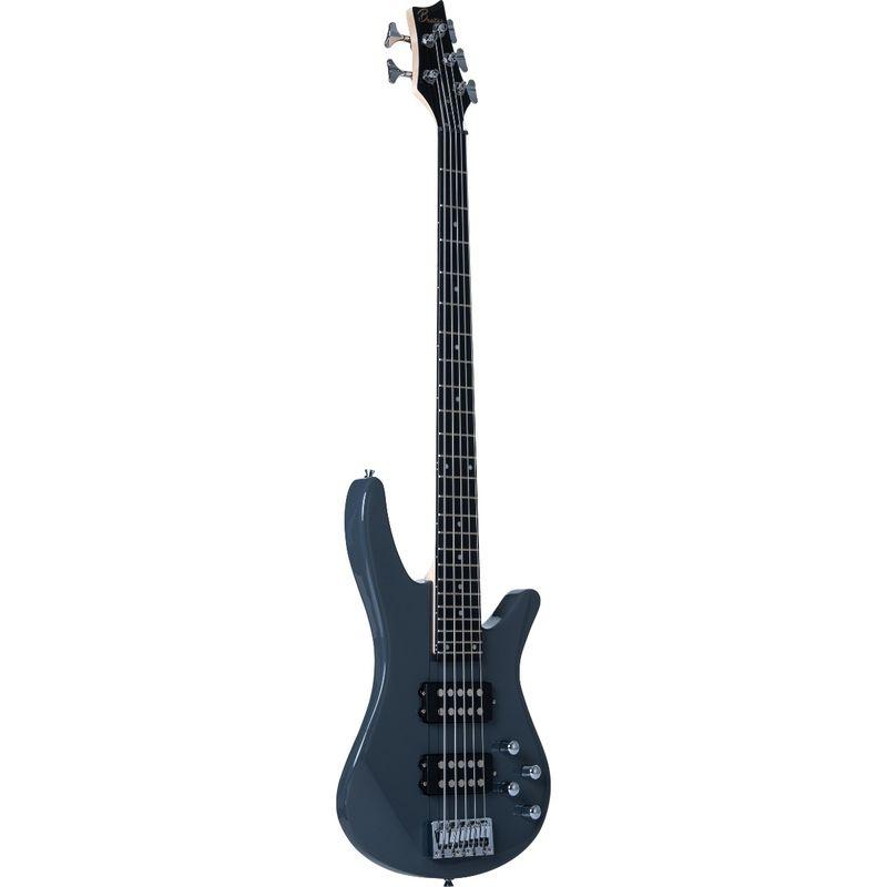 Beaton Vibrant-5 DG 5-strengs el-bass i mørkegrå finish med to humbuckere