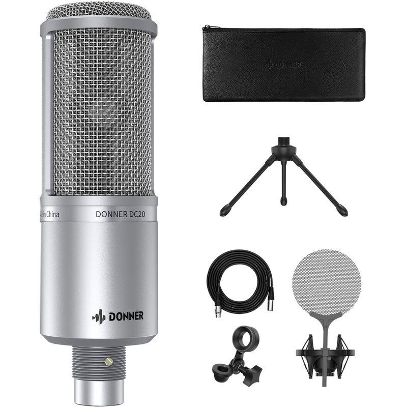 Donner DC-20 stormembran kondensatormikrofon med shock mount