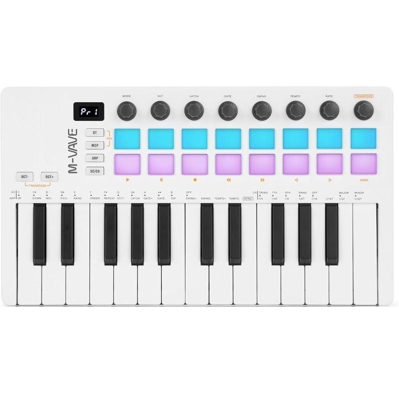 M-vave SMK-25 MKII kompakt midi-keyboard med 25 minitangenter og 16 pads
