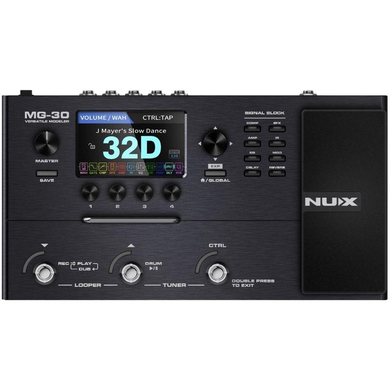 Nux MG-30 multieffektpedalbrett med fire tommers fargeskjerm